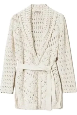 Twin-Set Truien, Dames, , M, Katoen, Gebreide Shawl Kraag Vest