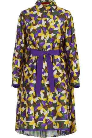 Carolina Herrera Kleedjes, Dames, Veelkleurig, S, Jasmine Print Overhemdjurk Twill