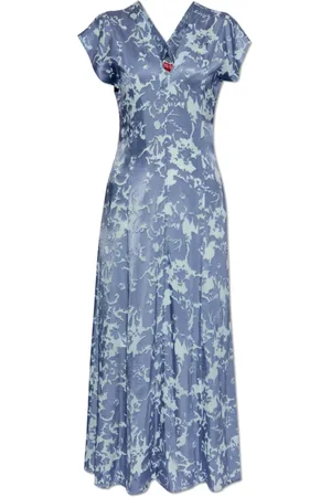 Kenzo Kleedjes, Dames, Blauw, S, Polyester, Bloemenjurk