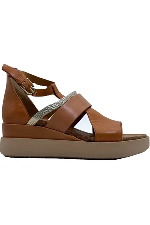 Mjus Schoenen, Dames, Bruin, 38 EU, Flat Sandalen