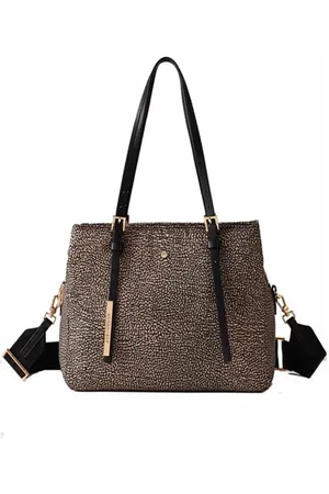 Borbonese Tassen, Dames, Veelkleurig, ONE Size, Gerecycled Stof OP Print Schoudertas