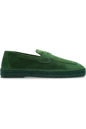 Salvatore Ferragamo Schoenen, Heren, Groen, 40 EU, Leer, Desco Espadrilles