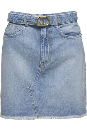 Twin-Set Rokken, Dames, Blauw, S, Denim, Denim Skirts