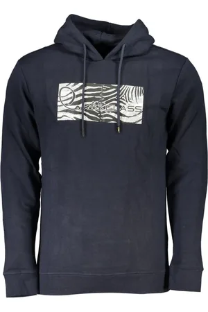 Roberto Cavalli Sweatshirts & Hoodies, Heren, Blauw, S, Katoen, Hoodies