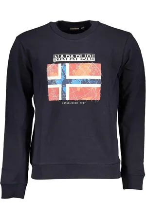 Napapijri Sweatshirts & Hoodies, Heren, Blauw, 2Xl, Katoen, Sweatshirts