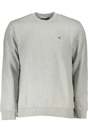 Napapijri Sweatshirts & Hoodies, Heren, Grijs, L, Katoen, Sweatshirts
