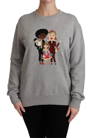 Dolce & Gabbana Sweatshirts & Hoodies, Dames, Grijs, M, Katoen, Sweatshirts