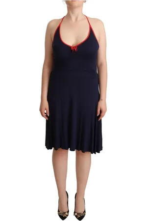 Rocco Barocco Kleedjes, Dames, Blauw, S, Katoen, Maxi Kleedjes