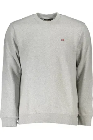 Napapijri Sweatshirts & Hoodies, Heren, Grijs, 2Xl, Katoen, Grijze Katoenen Trui