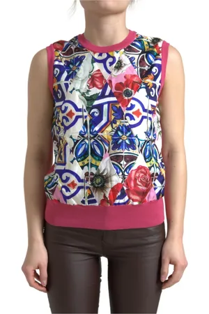 Dolce & Gabbana Tops, Dames, Veelkleurig, 2Xs, Nylon, Sleeveless Tops