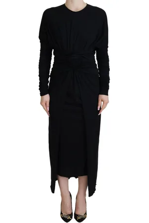 Dolce & Gabbana Kleedjes, Dames, Zwart, XL, Wol, Knitted Kleedjes