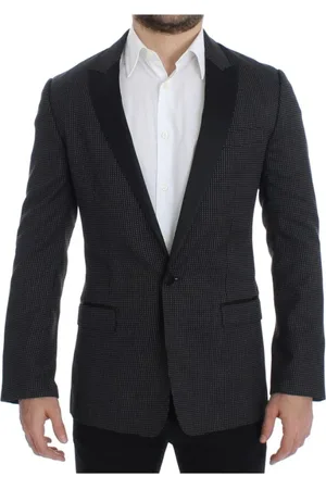 Dolce & Gabbana Pakken, Heren, Zwart, M, Wol, Zwart Polka Dot Slim Fit Blazer