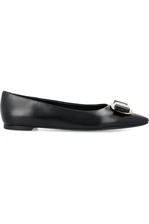 Salvatore Ferragamo Schoenen, Dames, Zwart, 37 1/2 EU, Ballerinas