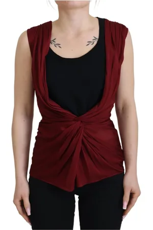 Dolce & Gabbana Tops, Dames, Rood, XS, Sleeveless Tops