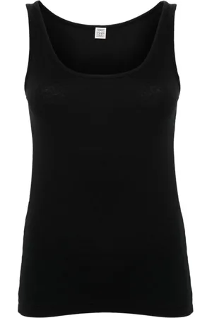 Totême Tops, Dames, Zwart, M, Katoen, Sleeveless Tops
