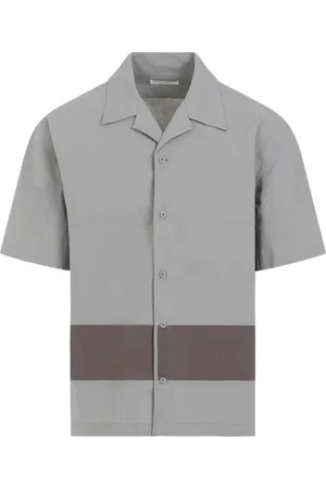 CRAIG GREEN Overhemden, Heren, Grijs, M, Katoen, Grijze Barrel Shirt