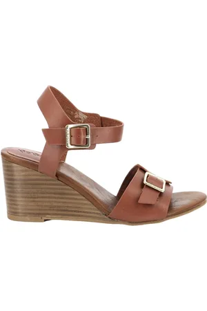 Kickers Schoenen, Dames, Bruin, 37 EU, Leer, Comfort Leren Sandalen Kick Vodou