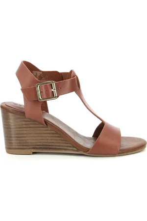 Kickers Schoenen, Dames, Bruin, 39 EU, Leer, Comfort Leren Sandalen Kick Volage