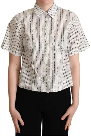 Dolce & Gabbana Blouses & Shirts, Dames, Veelkleurig, XS, Katoen, Short Sleeve Shirts