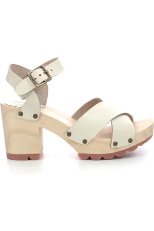 Kickers Schoenen, Dames, Wit, 41 EU, Leer, Comfort Leren Sandalen