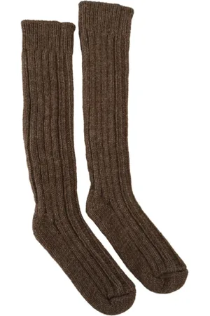 Dolce & Gabbana Ondergoed, Dames, Bruin, ONE Size, Wol, Socks
