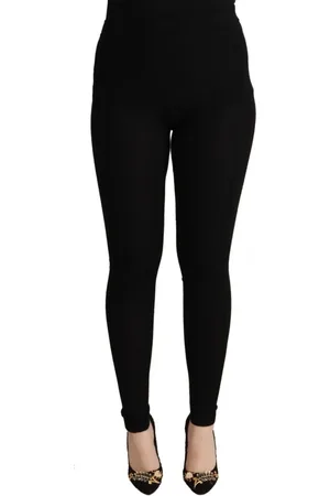 Dolce & Gabbana Broeken, Dames, Zwart, XS, Kasjmier, Leggings
