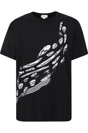 Alexander McQueen Tops, Heren, Zwart, S, Katoen, T-Shirts