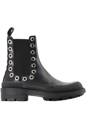 Alexander McQueen Schoenen, Heren, Zwart, 42 EU, Leer, Chelsea Boots