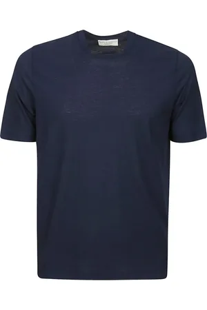 FILIPPO DE LAURENTIIS Tops, Heren, Blauw, S, Katoen, Katoenen T-Shirt Korte Mouwen