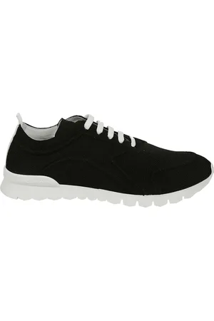 Kiton Schoenen, Heren, Zwart, 42 EU, Katoen, Zwarte sneakers met witte details