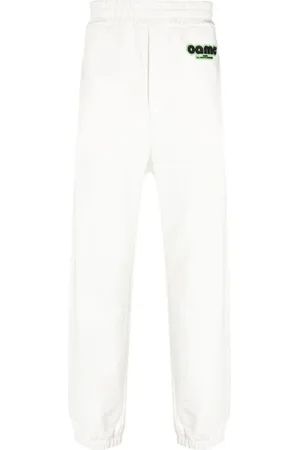 OAMC Broeken, Heren, Wit, L, Katoen, Witte Logo Patch Track Pant