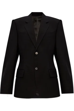 Balenciaga Jassen, Dames, Zwart, M, Wol, Wollen jas