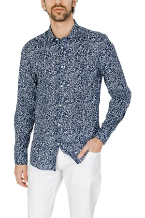 Antony Morato Overhemden, Heren, Veelkleurig, S, Katoen, Heren Lange Mouwen Shirt Lente/Zomer Collectie