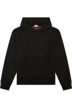 Diesel Sweatshirts & Hoodies, Heren, Zwart, S, Katoen, Hoodie met logo borduursel