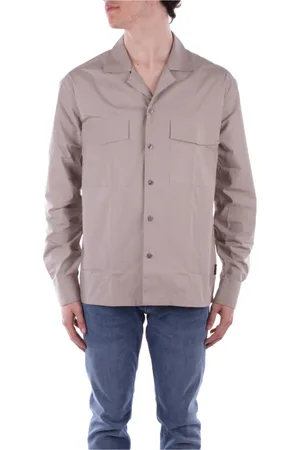 Costume National Jassen, Heren, , M, Katoen, Sand CNC Shirt Voorste Knoopsluiting