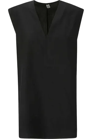Totême Tops, Dames, Zwart, S, V-Neck Top