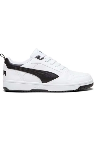 PUMA Schoenen, Heren, Wit, 36 EU, Lage Rebound V6 Sneakers Wit-Zwart