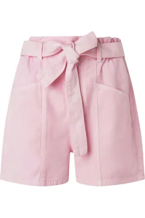Pepe Jeans Korte broeken, Dames, Roze, L, Hoge Taille Casual Shorts