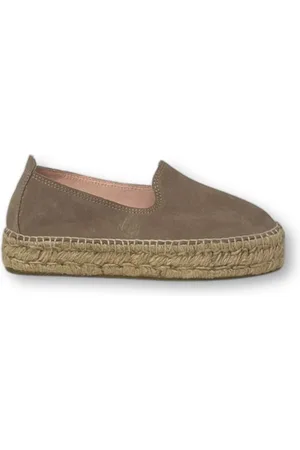 MANEBI Schoenen, Dames, Bruin, 39 EU, Lage Espadrilles