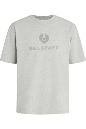 Belstaff Tops, Heren, Grijs, M, Varsity T-shirt in Heather Grey