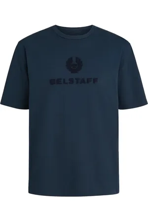 Belstaff Tops, Heren, Blauw, S, Varsity T-Shirt in Navy