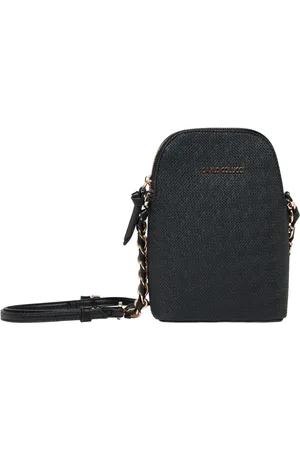 Carlo Colucci Accessoires, Dames, Zwart, ONE Size, Boho Stijl Mini Tas in Bast Optiek