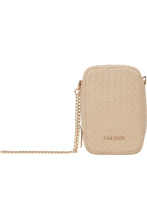 Carlo Colucci Accessoires, Dames, Bruin, ONE Size, Stijlvolle Geweven Mini Tas