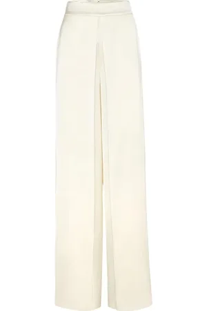 MVP Wardrobe Broeken, Dames, Wit, M, Leer, Wide Broeken