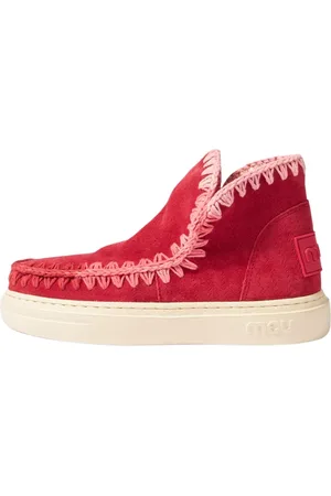 Mou Schoenen, Dames, Rood, 37 EU, Katoen, Vintage Stitch Sneaker Rood