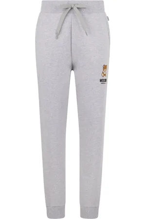 Moschino Broeken, Dames, Grijs, M, Katoen, Grijze Unisex Trainingsbroeken met Elastische Tailleband