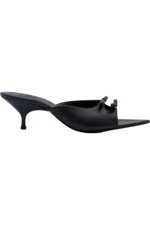 Gia Borghini Schoenen, Dames, Zwart, 37 EU, Elegante Strik Accent Sandalen