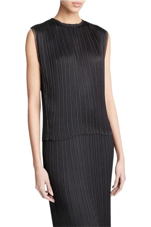 Vince Tops, Dames, Zwart, S, Polyester, Drop Shoulder Crew Neck Shirt