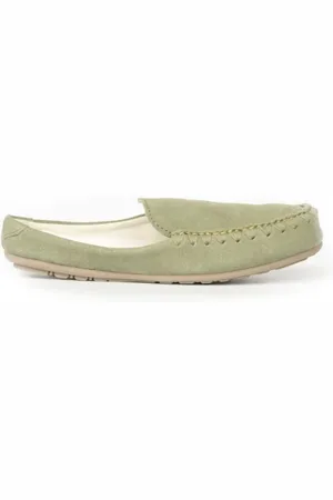 Mou Schoenen, Dames, Groen, 39 EU, Katoen, Zomer Slip-On Mocassin in Salie Groen
