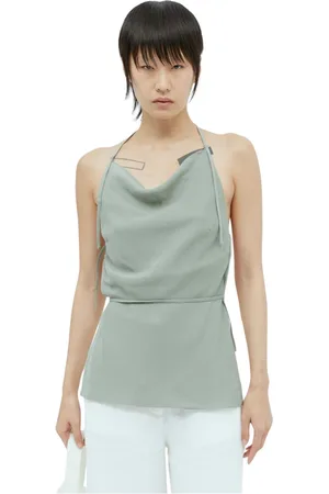 St Agni Tops, Dames, Groen, L, Halternek Verstelbare Strap Top
